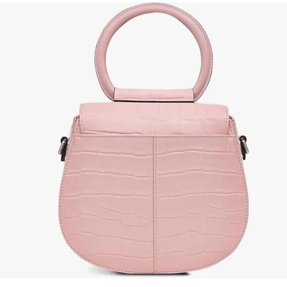 NEW Radley London Rope Walk Croc Embossed Leather Pink Crossbody Handbag $268 - Picture 3 of 11